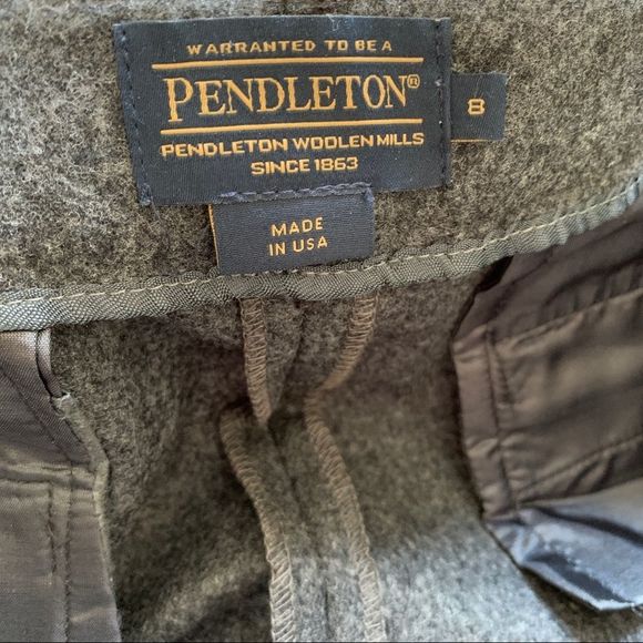 100% Virgin Wool Pants Straight Leg Pendleton Slacks Gray Size 8 Medium - Picture 5 of 9